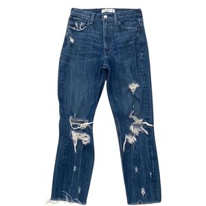 Abercrombie & Fitch high waisted straight leg jean